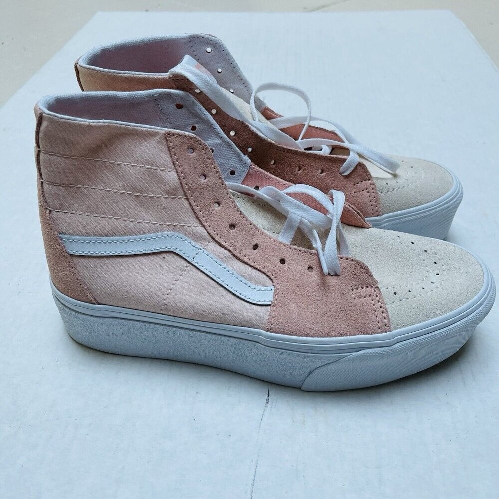 Vans SK8 Hi Tapered Platform Block Peach Sneakers Women 10 Casual Streetwear
